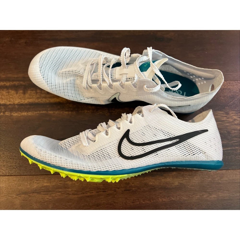 New Nike Zoom Mamba V6 Distance Track Spike Mens Size 11 White Teal